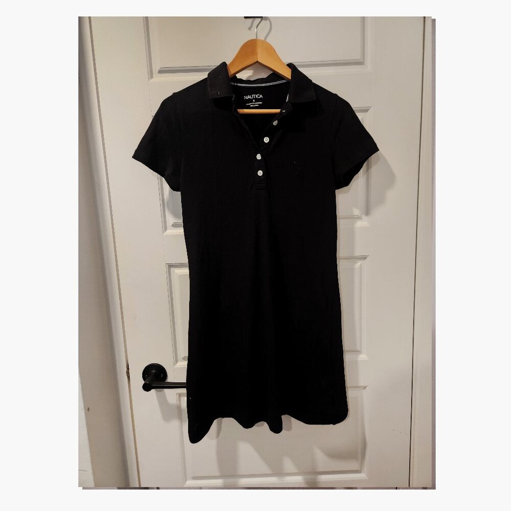 Black Nautica Mini Polo Dress